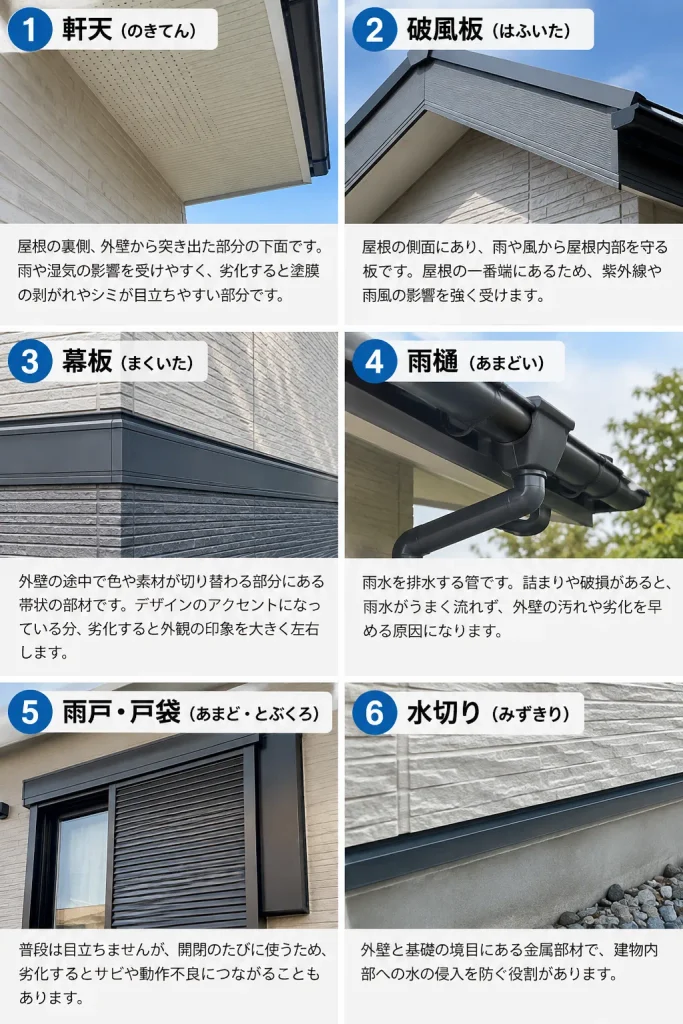 外壁塗装の付帯部について